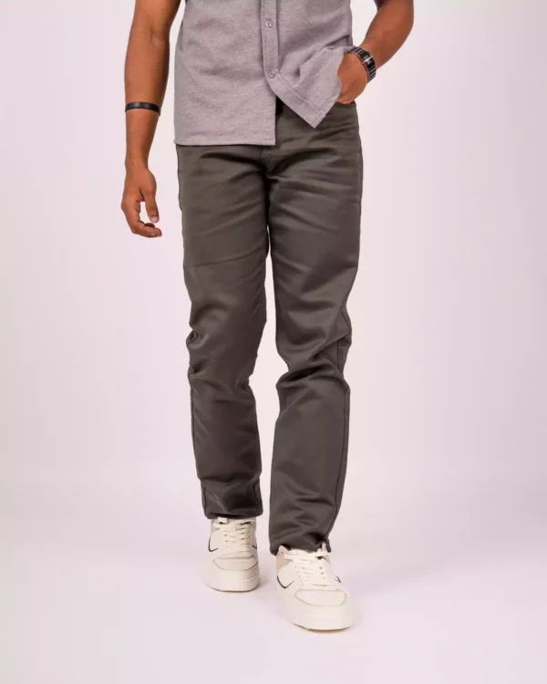 Buyermarket Hunter Green Plain Denim Trousers - Image 2