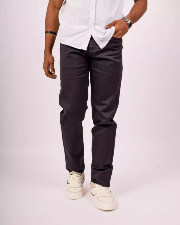 Buyermarket Jade Black Plain Denim Trousers - Image 2