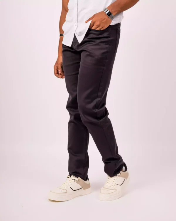 Buyermarket Jade Black Plain Denim Trousers