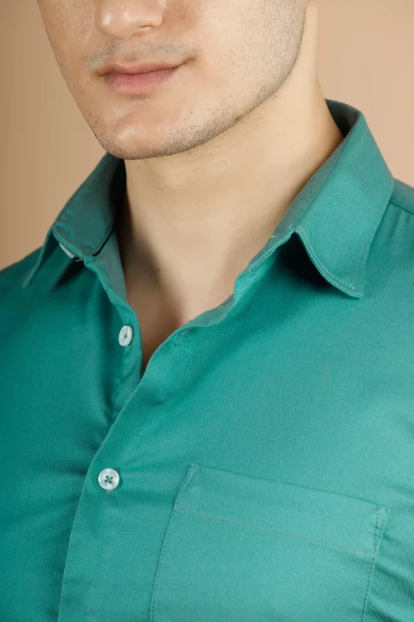 Buyermarket Sea Green Nix Shirt for Men - Image 2