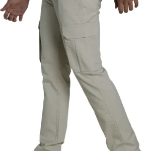 Buyermarket Cream Cotton Cargo Pants