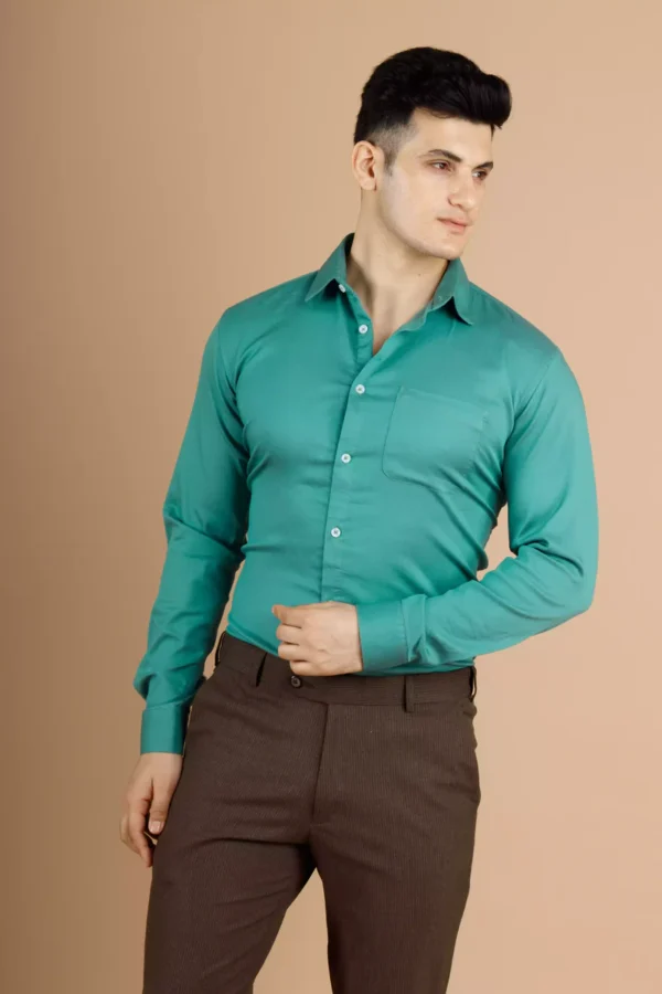 Buyermarket Sea Green Nix Shirt for Men
