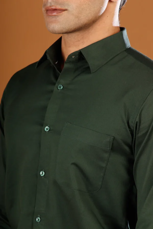 Buyermarket Nix Plain Shirt for Men (Deep Green) - Image 2